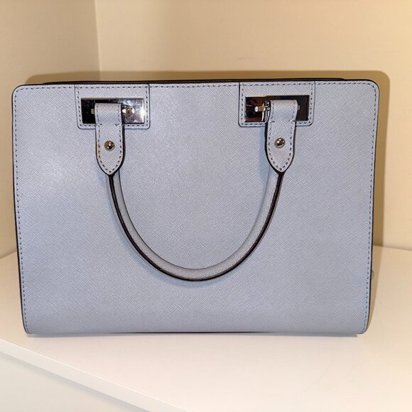 Michael Kors Light Blue Saffiano Leather Satchel - Picture 3 of 10